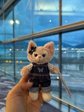 Disney authentic 2024 Linabell denim small plush keychain disneyland